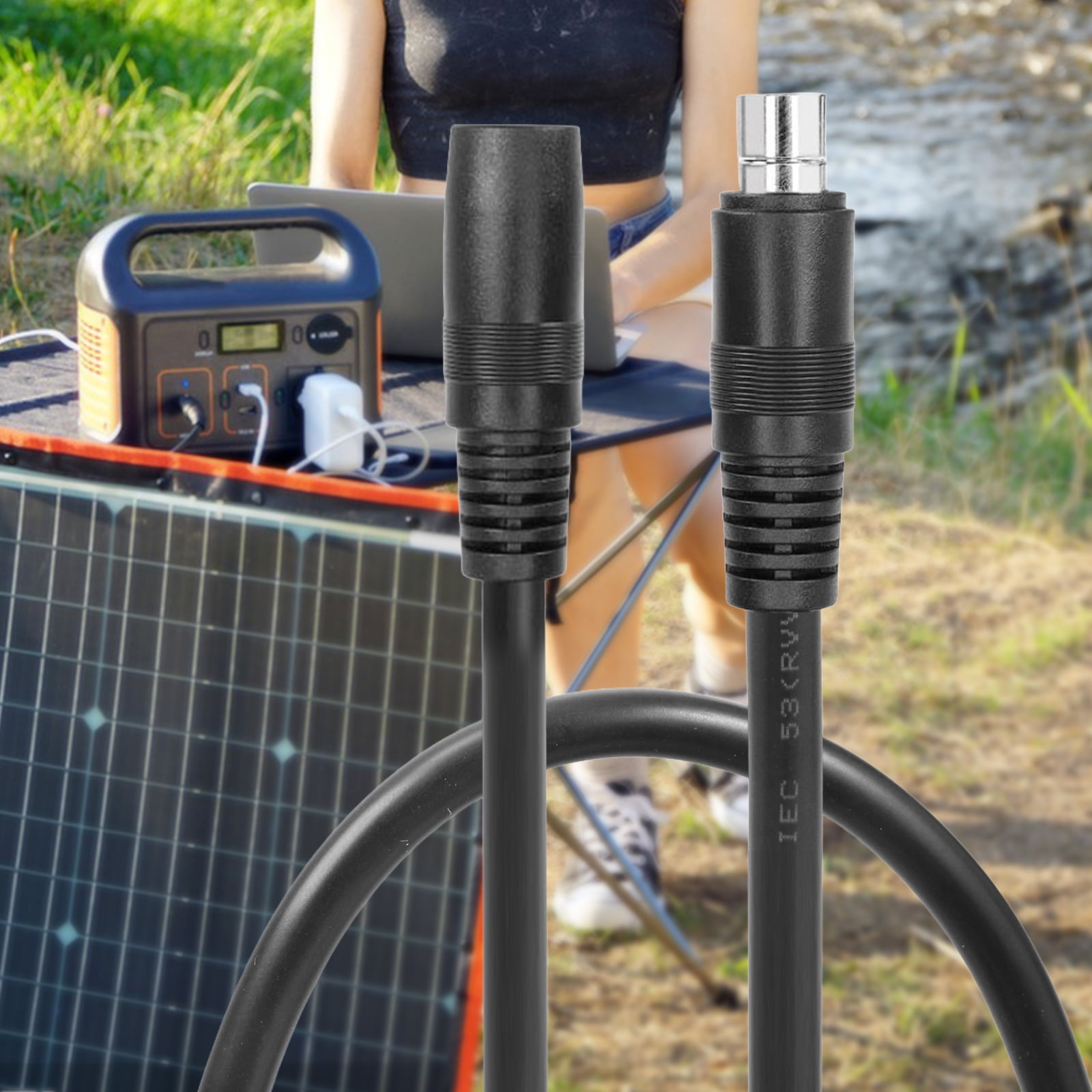 DC8020 Extended Reach Solar Charging Cable 16AWG Coppered Cores For Solar Generators And Power Stations