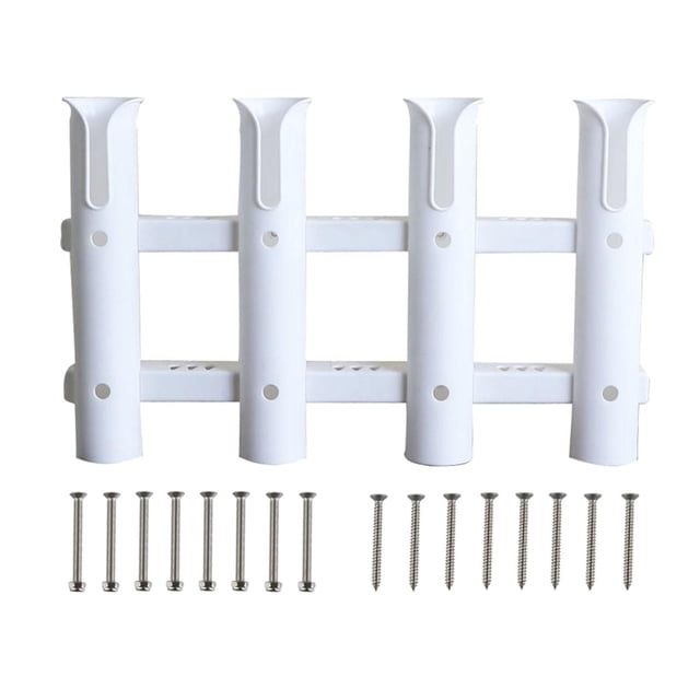 Fishing Rod Holders 4 Rack for Boat Marine Kayak Garage Storage White