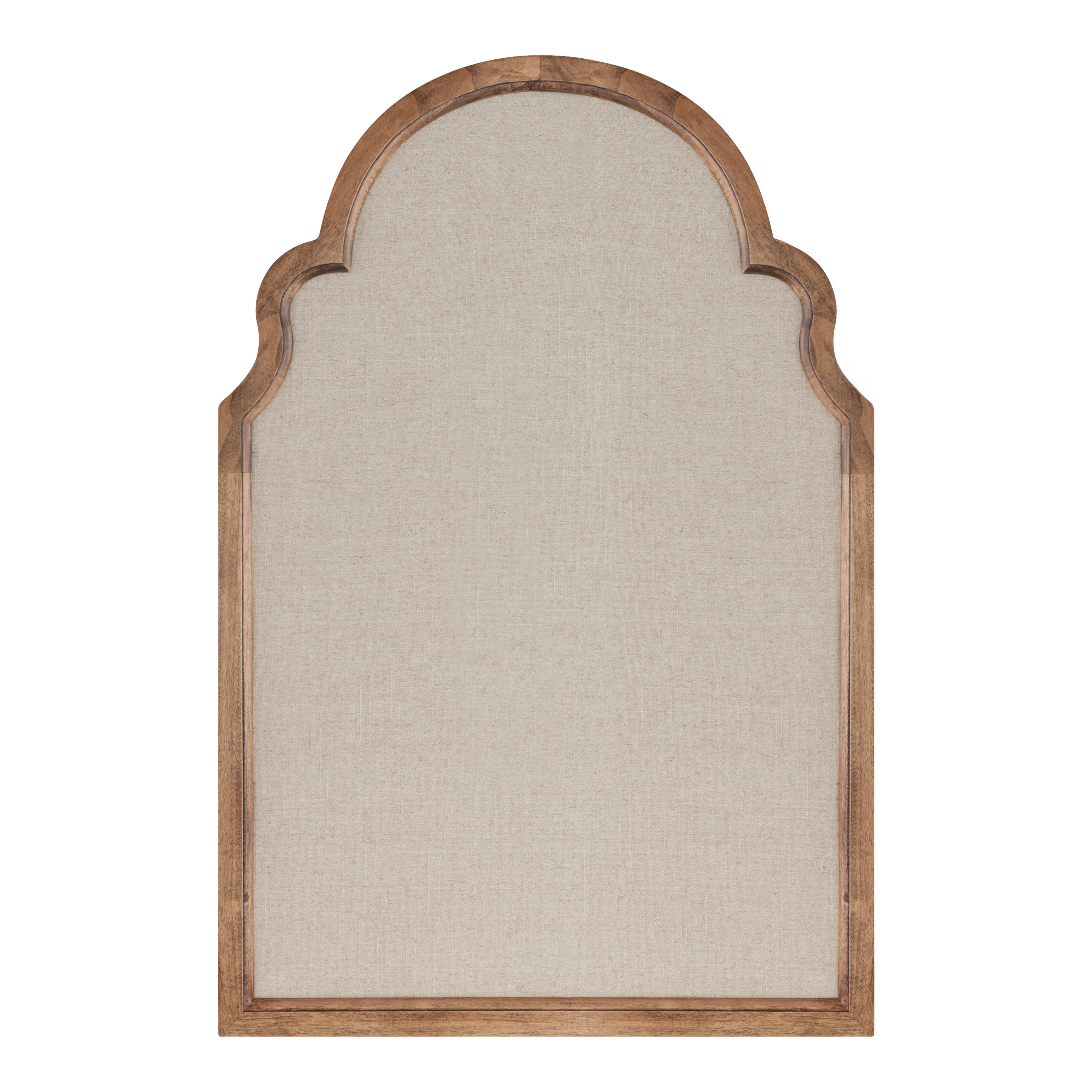 Kate and Laurel Hogan Farmhouse Arch Fabric Pinboard, 24 x 36, Natural Rustic, Wall Bulletin Board