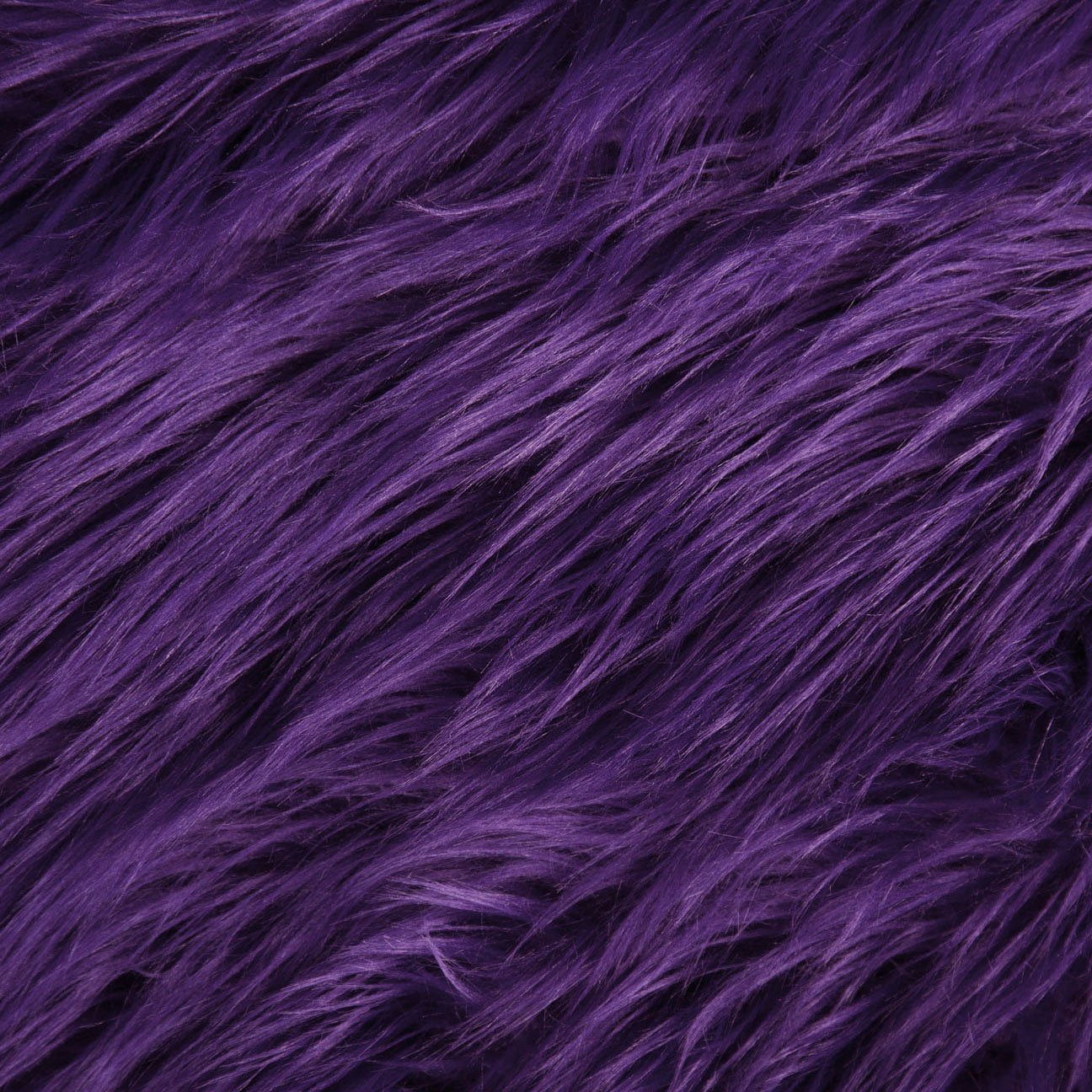 FabricLA Faux Fur Fabric DIY Craft Textile Squares 10 Inches Purple