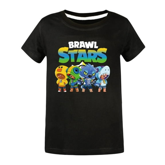 Boys' T-shirt Wilderness Fighting Children's Movie TV Animation Game Cartoon Pure Cotton Round Neck Short sleeved T-shirt, suitable for children aged 6-13