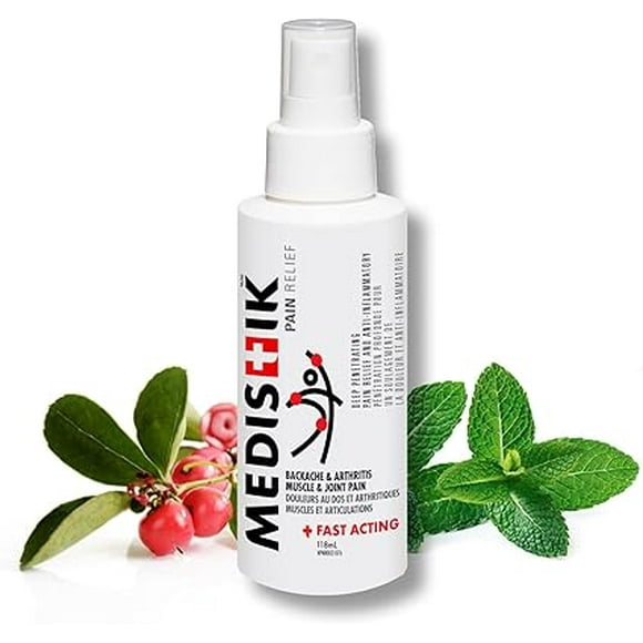 MEDISTIK Vaporisateur - Vaporisateur de Soulagement de la Douleur à Action Rapide Extra Fort pour Mal de Dos, Arthrite, Muscles et Articulations, 118 ml