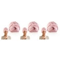 thumbnail image 2 of Transemion Exquisite Craft Sleeping Bonnet For Daily No Loose Thread Comfortable Sleeping Cap Easy Fitment Navy 3Set, 2 of 6