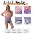 thumbnail image 5 of Cuteduck Women Tops Casual Short Sleeve V-Neck T-Shirt Summer Color Blending Loose Fit Comfort T-Shirt M-3XL, 5 of 9