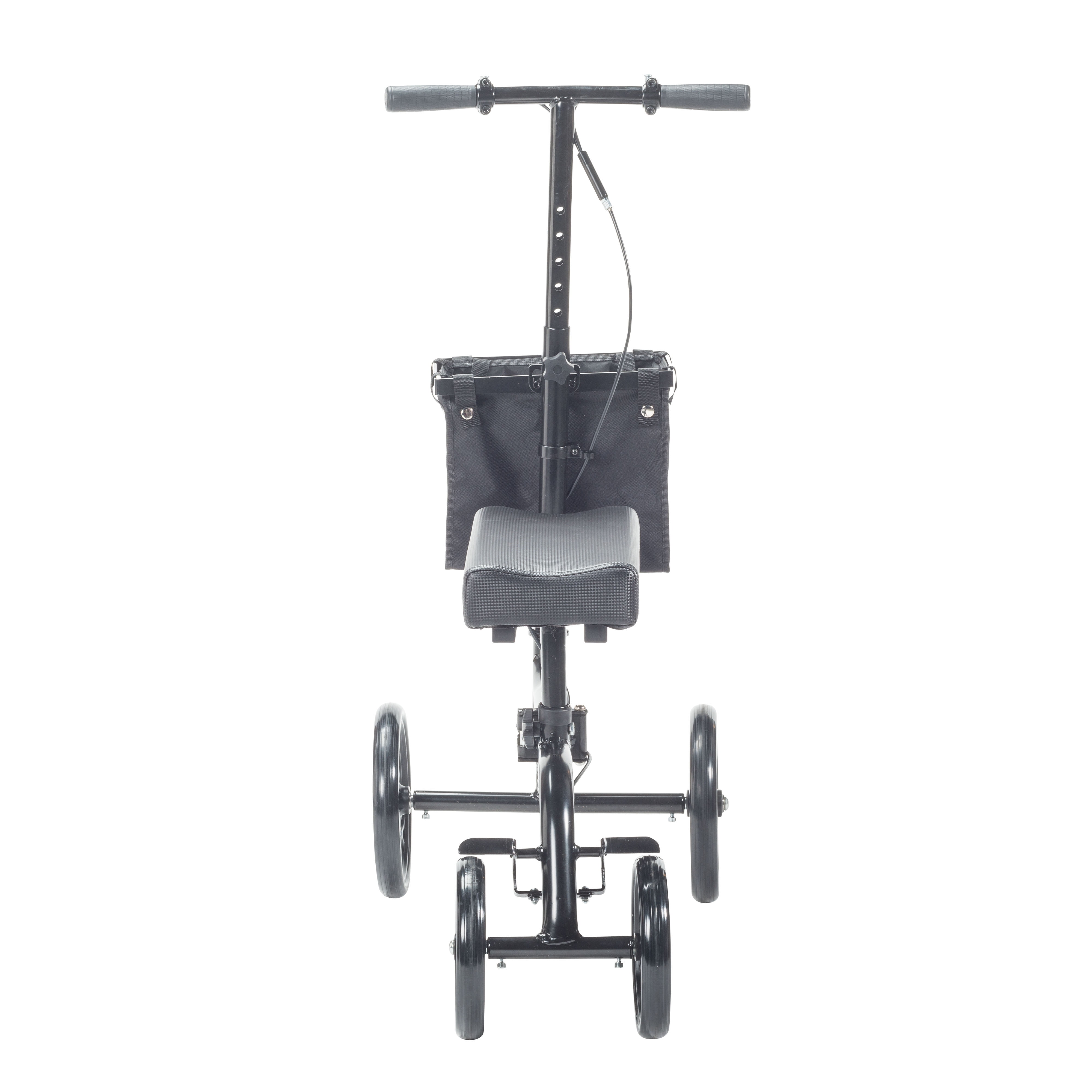 Equate Folding Knee Walker Alternative to Crutches, 10in Front Wheels, 350lb Weight Capacity