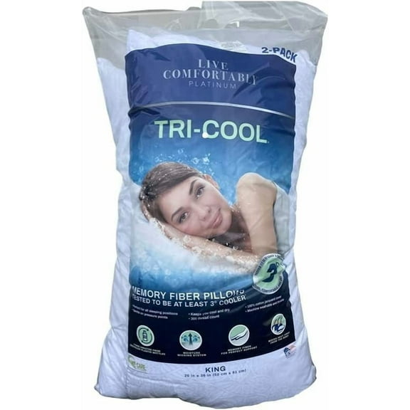 Live Comfortably Platinum Pillow, King (2 Pack)