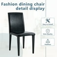 thumbnail image 5 of Cterwk 4 Pack PU Leather Dining Chair with Black Metal Legs, Modern Side Chair for Living Room, Dining Room, Home, Black, 5 of 11