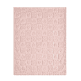 thumbnail image 3 of CREVENT Soft Plush Girls Light Pink Heart Checkered Fleece Baby Receiving Blanket, 3 of 7