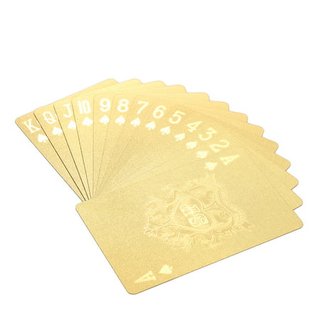 1 Set of 54 Playing Cards 24K Gold Foil Poker Pattern Playing Cards Ornate Best (Best Poker Machine To Play)