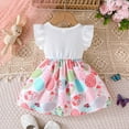 thumbnail image 4 of JAJAHO Baby Girl Clothes Toddler Dress Easter Bunny Print Ruffle Short Sleeve Holiday Dress For 3M-3Y Stylish Dresses, 4 of 8