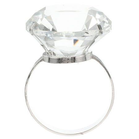 Niceauty White Simulated Wedding Ring Ornament for Engagement Party Decoration