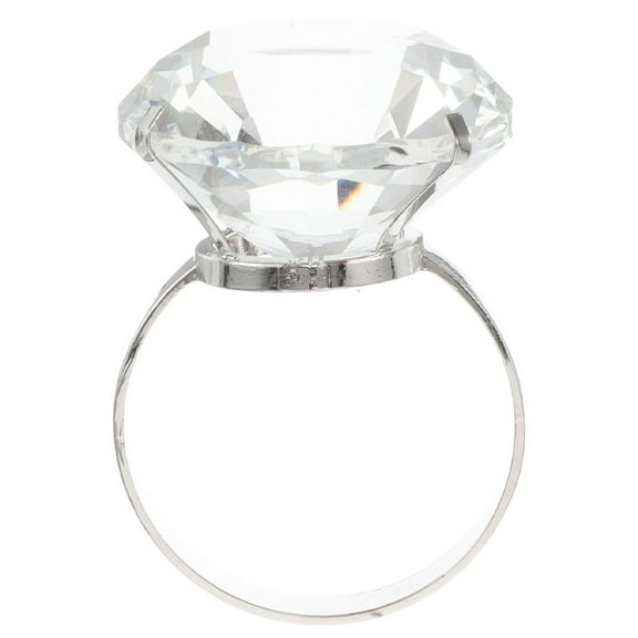 Niceauty White Simulated Wedding Ring Ornament for Engagement Party Decoration