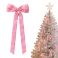 thumbnail image 2 of Christmas Bows For Gift Wrapping, 8.66 Inch Pink Pre-Tied Ribbon Bows, Holiday Wreath Gift Party Decorations 12 Pcs, 2 of 7