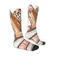 thumbnail image 3 of Picia Women Crew Soft Moisture-wicking Socks Stylish High Heels On Books Pattern Design Cotton Socks, One Size fit All, 3 of 9