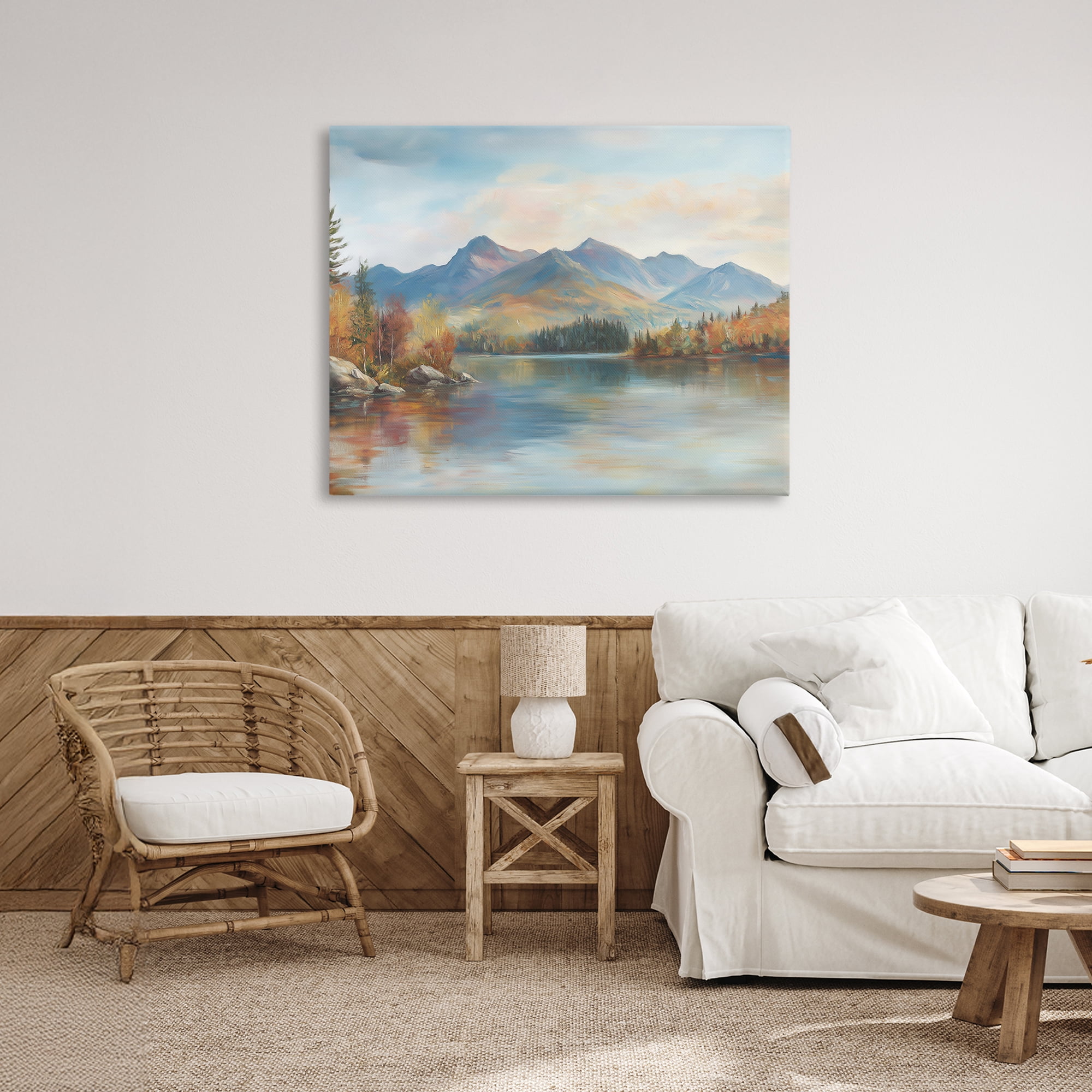 Stupell Industries Rustic Lake Landscape in Fall Canvas Wall Art, design by LSR Design Studio