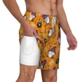 thumbnail image 3 of Picia Halloween Witches Gnome pattern Mens Swim Trunks with Compression Liner Stretch Beach Shorts Quick Dry with Zipper Pockets No-Chafing Board Shorts-Medium, 3 of 9