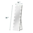 thumbnail image 2 of Resenkos 56x18 Inch Hollywood Style Full-Length LED Mirror with Vertical Design, 2 of 11