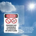 thumbnail image 6 of (2 Pack) Propane Gas Flammable OSHA Danger Sign 7 Inch X 10 Inch Vinyl Label Decal Sticker Weather Resistant, UV Protected for Workplace, Business, and Construction Site, Made in the, 6 of 7