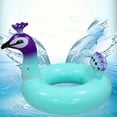 thumbnail image 1 of Blue Peacock Swimming Ring Adult Children Inflatable Seat Ring Lifebuoy 120cm, 1 of 4