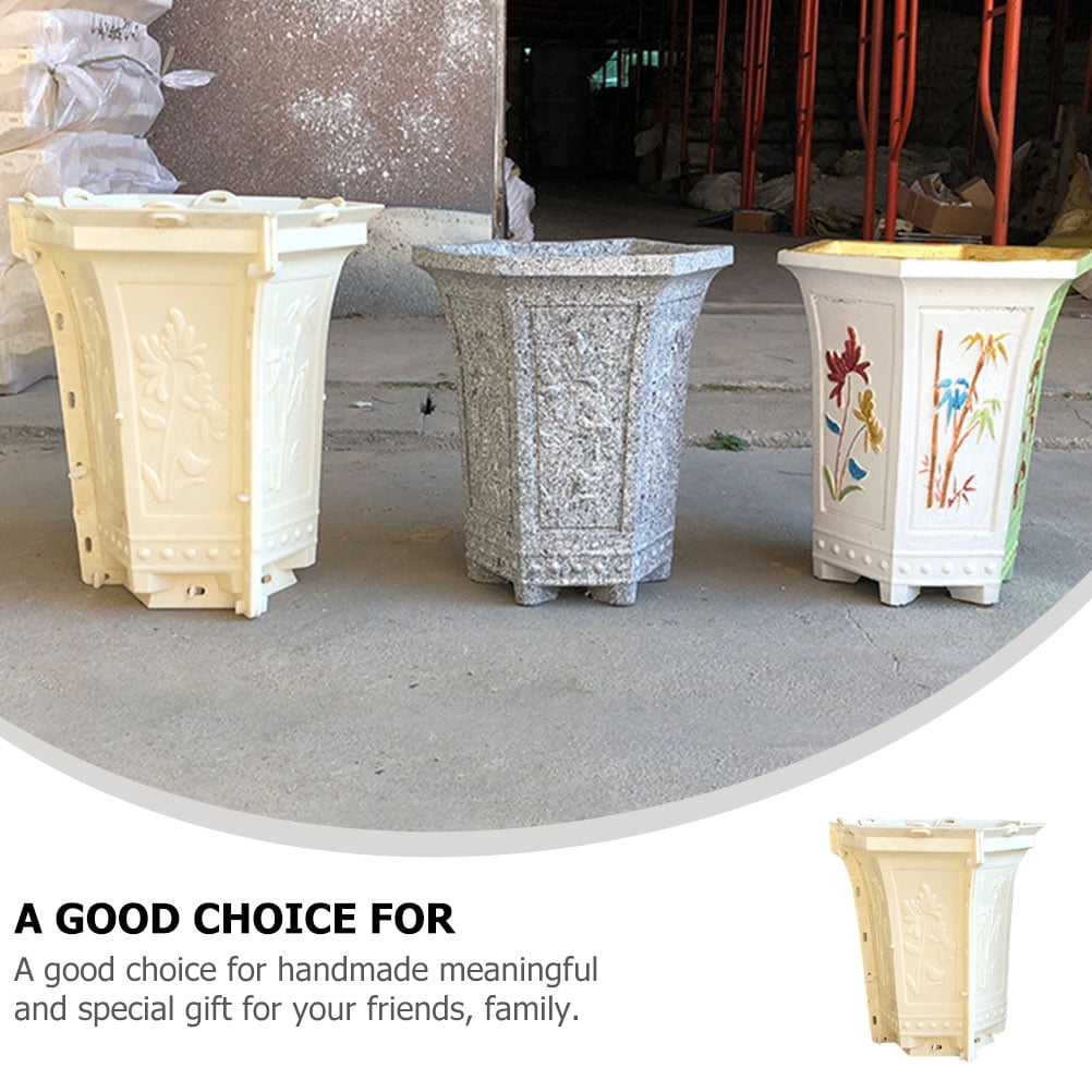 Planter Molds for Concrete Hexagonal Flower Pot Home Office Bonsai