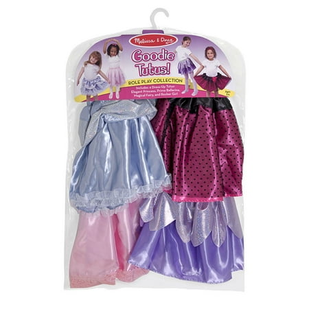 Melissa & Doug 4 Style Goodie Tutus Dress-Up Skirts, Role Play Collection