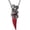 Red, variant on Retro Dragon Necklace for Men Women Stainless Steel Gothic Punk Dragon Wrap Crystal Tooth Pendant Biker Party Jewelry Gift