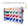 thumbnail image 3 of UNiPLAY Toy Organizer With 20 Removable Storage Bins, Multi-Bin Organizer for Books, Building Blocks, School Materials, Toys with Baseplate Board Frame (Gray), 3 of 7