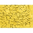 thumbnail image 1 of Ahgly Company Indoor Rectangle Solid Yellow Modern Area Rugs, 8' x 12', 1 of 4