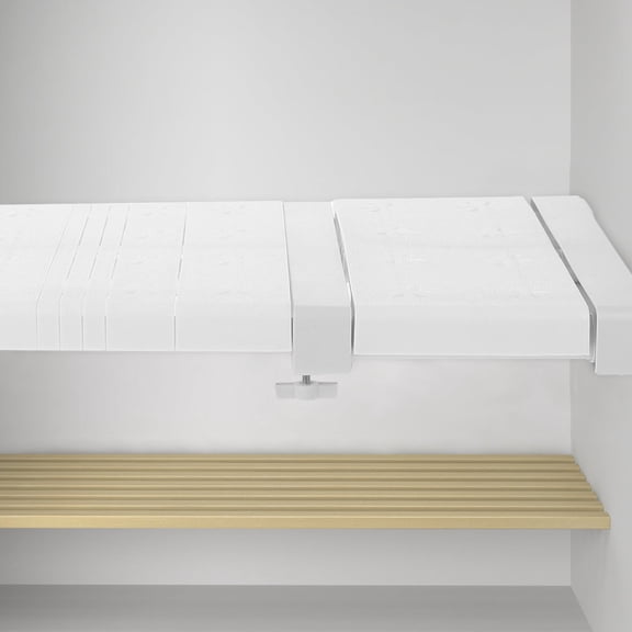 Nicehomfit Expandable Tension Shelf White for Closet Storage with Easy Installation