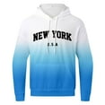 thumbnail image 4 of Men's Tracksuits 2 Piece Set Color Patchwork Loose Fit Hoodie Sweatshirt and Joggers Sweatpants Sets Versatile Fall Winter Long Sleeve Pullover Suit with Pocket, 4 of 5