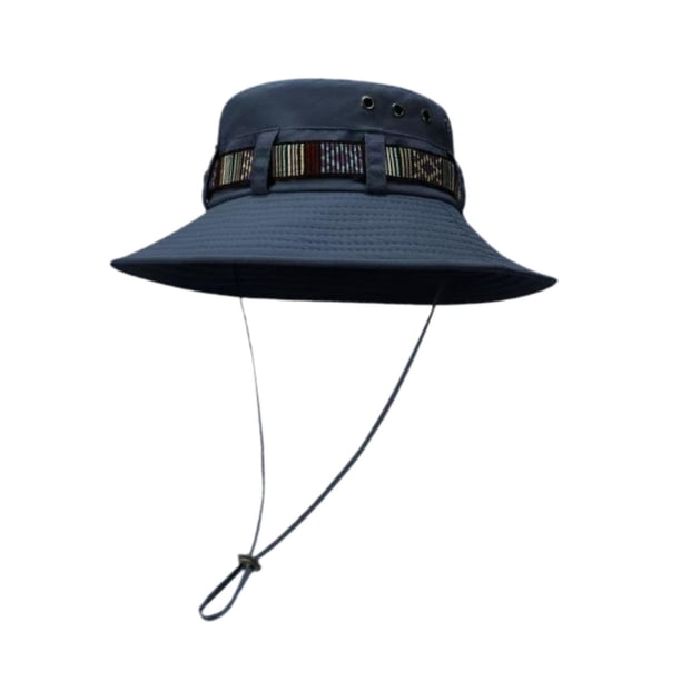 Sombrero tipo pescador cómodo y transpirable para hombres y mujeres, ideal para acampar y viajar. Azul oscuro