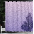 thumbnail image 3 of Ambesonne Purple Butterfly Shower Curtain, Animal Grungy Back, 69"Wx70"L, Pale Lavender Indigo, 3 of 4