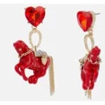 thumbnail image 3 of Betsey Johnson Year of the Horse Drop Earrings Gold-Tone Crystal Statement Jewelry, 3 of 3