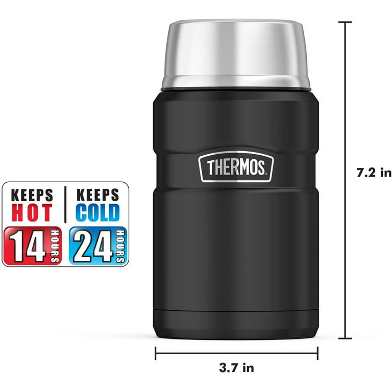Thermos Stainless King 24 Ounce Food Jar, Matte Black 