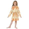 thumbnail image 6 of FORMRS Niños Bathrobe Unisex Hooded Robe Soft Plush Pajamas Sleepwear, Size 2-3T, Geometric Pattern, 6 of 7