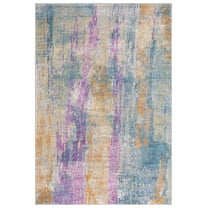 SAFAVIEH Madison Mariko Abstract Area Rug, Blue/Fuchsia, 6' x 9'