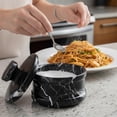 thumbnail image 2 of Radicaln Handmade Black Marble Salt Cellar with Lid & Spoon– 3" Stone Salt Box for Sea Salt, Sugar, Spices – Seasoning Jar for Kitchen Counter Storage, 2 of 6