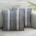 thumbnail image 3 of GOSMITH Boho Outdoor Throw Pillow Covers, Decorative Striped Pillow Covers with Tassels for Couch Bed Sofa, Navy Blue and Cream White, 3 of 5