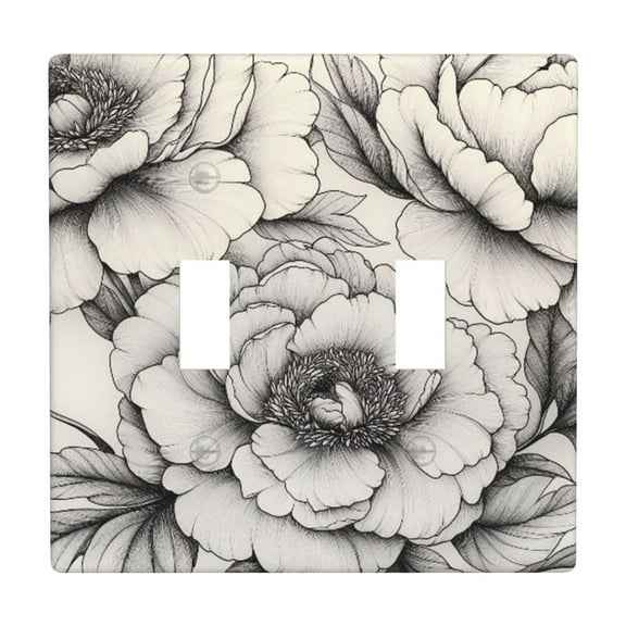 flowers Light Switch Cover Plates Single Toggle Wall Plate, Decorative 2-Gang Christmas Decor Lightswitch Cover
