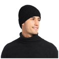 thumbnail image 3 of Holzkary Beanie for Men Women Uni Knit Cuffed Plain Winter Beanies Hats Skull Cap Adult Winter Soild Layer Woolen Hat New Fleece Warm Knitted Hat Black One Size, 3 of 3