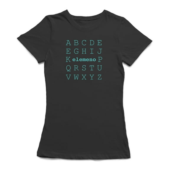 "ABC... Elemeno... XYZ" Medium Front Alphabet Blue Graphic Women T-Shirt, Female Small