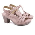thumbnail image 6 of Fesfesfes Sandals Women Metal Buckle Stitching Sandals Thick High Heels Comfortable Oversized Sandals 7(39), 6 of 9