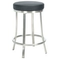 thumbnail image 5 of SAFAVIEH Obito Swivel Counter Stool, Black/Brushed Nickle (17.8 in. W x 17.8 in. D x 25.5 in. H), 5 of 9