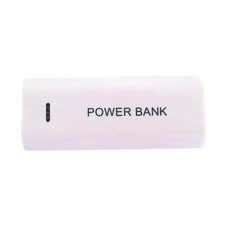 

Portable Charger Power Bank Box with USB Input LED Light Durable Design for Digital Products Cell Phones White