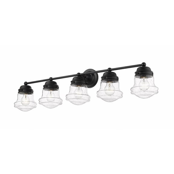 736-5V-MB-Z-Lite-Vaughn - 5 Light Bath Vanity In Industrial Style-9.5 Inches Tall and 40.75 Inches Wide