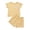 0-Yellow31, variant on Oiyii Girls Outfits Summer Flower Striped Short Sleeve T-Shirt and Shorts Set, Sizes 1-10