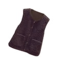thumbnail image 3 of Chaleco polar para mujer, cálido, moderno, ligero, informal, para otoño Café, 3 of 9