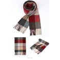 thumbnail image 4 of Classic Plaid 100% Pure Wool Scarf, Soft Winter Wrap for Men & Women,180*30cm,red, 4 of 9