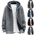 thumbnail image 5 of Cmfcve Zip Up Hoodies Men Big & Tall Long Sleeve Zipper Hiking Outdoor Jacket Textured Preppy Hood Cardigan with Pocket, 5 of 5