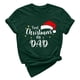 thumbnail image 4 of Gibobby Camiseta Navideña De La Mujer Camiseta de manga corta con cuello redondo y estampado de Navidad para mujer(Verde,XG), 4 of 5